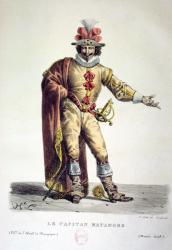 Captain Matamore (coloured engraving) | Obraz na stenu