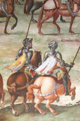 Battle scene, detail from the frescoes in the Hall of Battles (fresco) | Obraz na stenu