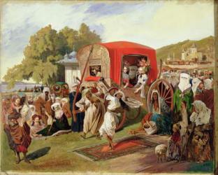 Outdoor Fete in Turkey, c.1830-60 (oil on canvas) | Obraz na stenu