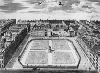 Leicester Square, 1754 (engraving) | Obraz na stenu