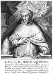 St. Thomas Aquinas (engraving) (b/w photo) | Obraz na stenu
