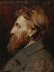 Portrait of Auguste Rodin (1840-1917) 1881 (oil on panel) | Obraz na stenu