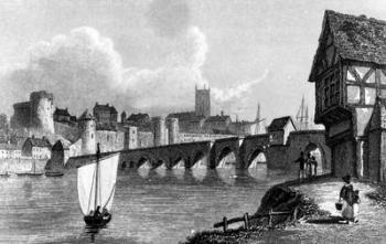 Castle and City of Limerick, engraved by E. Finden, 1829 (engraving) | Obraz na stenu