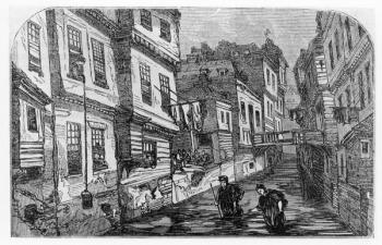 The River Fleet, c.1880's (engraving) | Obraz na stenu