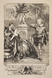 Illustration for Twelfth Night, from 'The Illustrated Library Shakespeare', published London 1890 (litho) | Obraz na stenu