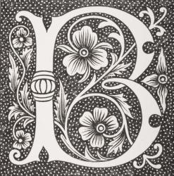 Decorated letter 'B', from 'Le Moyen Age et La Renaissance' by Paul Lacroix (1806-84) published 1847 (litho) | Obraz na stenu