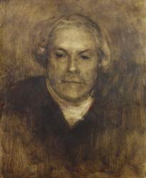 Edmond de Goncourt (1822-96) c.1892 (oil on canvas) | Obraz na stenu