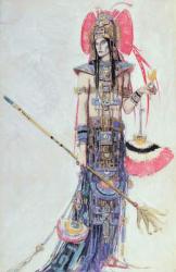 Costume Design for 'Montezuma', from the Operetta by Cecil Lewis (w/c and pencil on paper) on paper) | Obraz na stenu