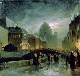 Illuminations in St. Petersburg, 1869 (oil on canvas) | Obraz na stenu