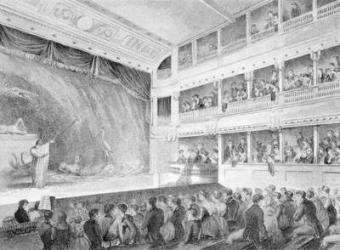 Interior of the Little Theatre, Haymarket in London, 1815 (engraving) | Obraz na stenu