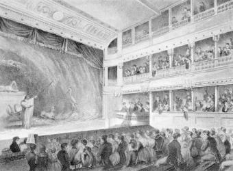 Interior of the Little Theatre, Haymarket in London, 1815 (engraving) | Obraz na stenu