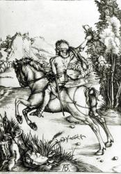 The Small Courier, c.1496 (engraving) (b/w photo) | Obraz na stenu