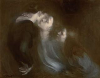 Her Mother's Kiss, 1890s (oil on canvas) | Obraz na stenu