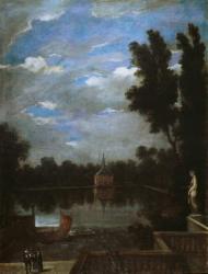 Grand Pond of the Buen Retiro, c.1657 (oil on canvas) | Obraz na stenu