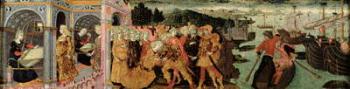 The Return of Ulysses, cassone panel, Sienese (oil on panel) | Obraz na stenu