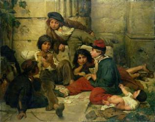 Children of the Streets of Paris, 1852 (oil on canvas) | Obraz na stenu