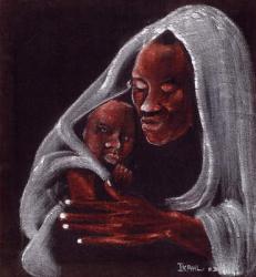 Father and Son, 2003 (oil on suede) | Obraz na stenu