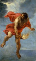 Prometheus carrying fire, 1637 (oil on canvas) | Obraz na stenu