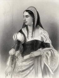 Isabella I (1451-1504) 'The Catholic', illustration from 'World Noted Women' by Mary Cowden Clarke, 1858 (engraving) | Obraz na stenu