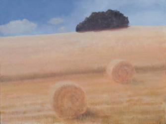 Two Hay Bales, 2012 (acrylic on canvas) | Obraz na stenu