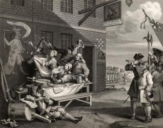 England, engraved by Thomas Phillibrown, from 'The Works of William Hogarth', published 1833 (litho) | Obraz na stenu