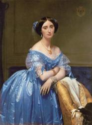 Portrait of the Princesse de Broglie, 1853 (oil on canvas) | Obraz na stenu