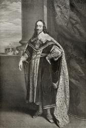Charles I, engraved by Sir Robert Stange, from 'The Print-Collector's Handbook' by Alfred Whitman, published by George Bell & Sons, 1901 (litho) | Obraz na stenu