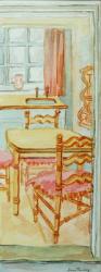 Red Cottage Kitchen, Suffolk,2000,water colour on handmade paper | Obraz na stenu