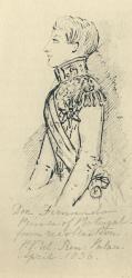 Prince Ferdinand of Saxe-Coburg (1816-85) King Consort of Portugal (engraving) | Obraz na stenu
