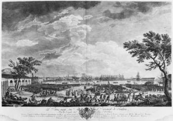 New Port and Arsenal of Toulon, seen from the artillery depot, series of 'Les Ports de France', engraved by Charles Nicolas Cochin the Younger (1715-90) and Jacques Philippe Le Bas (1707-83) 1760 (etching & burin) | Obraz na stenu