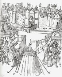 The Siege of Rouen, France in 1418, from 'A Short History of the English People' by J. R. Green, published in 1893 (litho) | Obraz na stenu