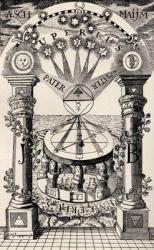 A Freemason-Rosicrucian compass of 1779, from 'The Freemason', by Eugen Lennhoff, published 1932 (litho) | Obraz na stenu