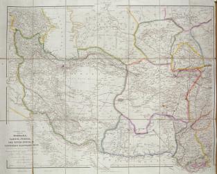 Map of Central Asia, 1834 (colour litho) | Obraz na stenu