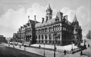 Assize Courts, Manchester, c.1910 (b/w photo) | Obraz na stenu