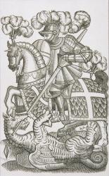 The Red Cross Knight, from the first edition of 'Faerie Queen' by Edmund Spenser, 1590 (engraving) | Obraz na stenu