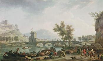 The edge of a fair (Les abords d'une foire), 1774 (oil on canvas) (see also 13025) | Obraz na stenu