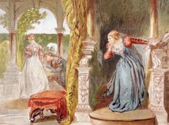 'Sigh no more, ladies, sigh no more', 1890 (colour litho) | Obraz na stenu