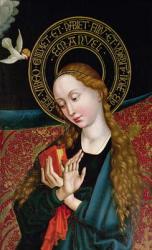 Detail of the Virgin from the Annunciation, from the Orlier Altarpiece, c.1468-70 (oil on panel) | Obraz na stenu