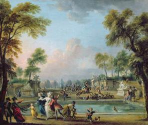 The Charge of the Prince of Lambesc (1751-1825) in the Tuileries Gardens, 12th July 1789 (oil on canvas) | Obraz na stenu