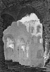 Interior of the Keep of Rochester Castle, Kent, engraved by William Woolnoth (engraving) | Obraz na stenu