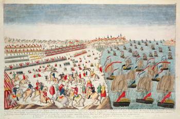 The Battle of Yorktown, 19th October 1781 (coloured engraving) | Obraz na stenu