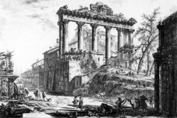 View of the Temple of Concord, from the 'Views of Rome' series, c.1760 (etching) | Obraz na stenu