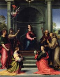 The Annunciation with Saints, 1515 (oil on panel) | Obraz na stenu