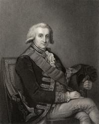 Admiral George Brydges Rodney, engraved by J. Cochran, from 'National Portrait Gallery, volume V', published c.1835 (litho) | Obraz na stenu