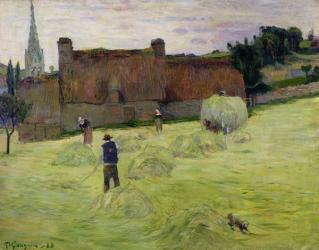 Haymaking in Brittany, 1888 (oil on canvas) | Obraz na stenu