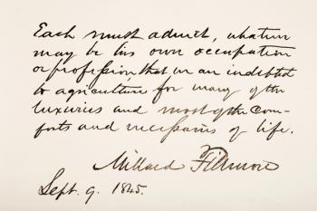 Millard Fillmore, 1800 - 1874. 13th president of the United States of America. Hand writing sample. | Obraz na stenu