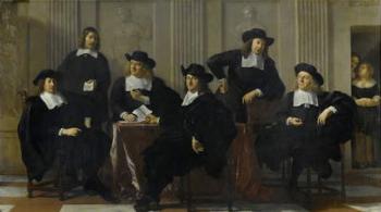 The Regents of the Spinhuis and Nieuwe Werkhuis, Amsterdam, 1669 (oil on canvas) | Obraz na stenu