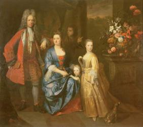 Colonel Andrew Bissett and his family, 1708 | Obraz na stenu