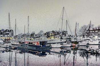 After the Snowstorm, from the series, London Marina, 2016 (photograph) | Obraz na stenu