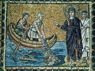 St. Andrew and St. Peter Responding to the Call of Jesus, from the main nave (mosaic) | Obraz na stenu